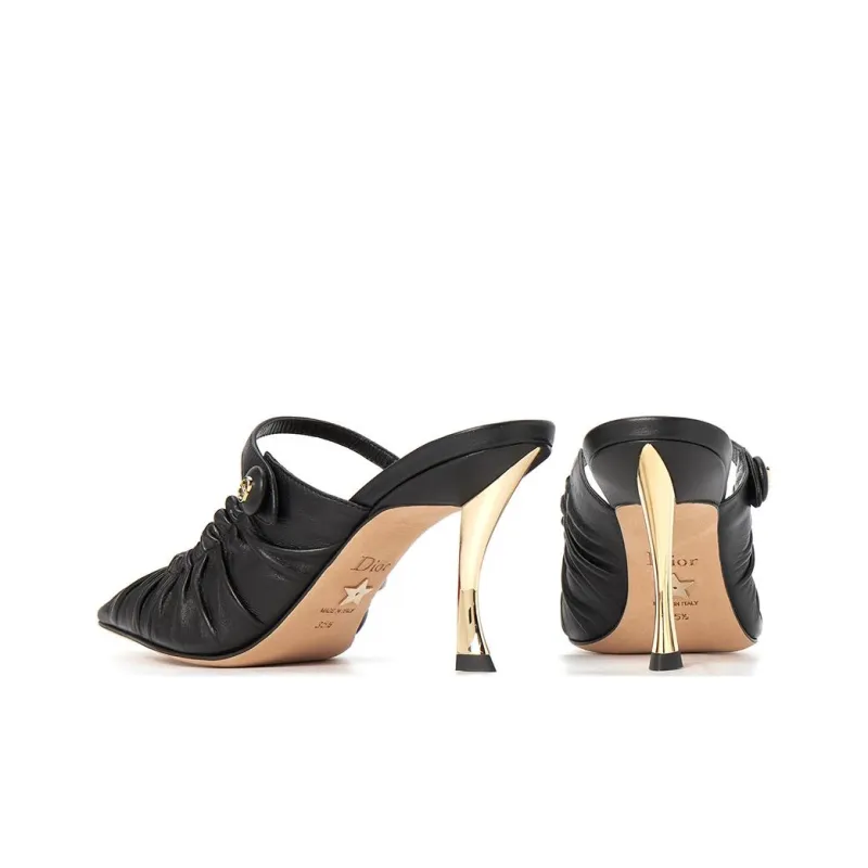 DIOR D Fame Closed Toe Slippers Women's Black-2
