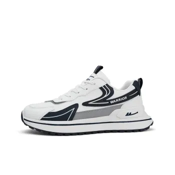 Warrior Cushioning Anti Slip And Wear Resistant Height Increasing Low Top Chunky Sneakers Men's White Blue