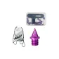 White Backpack+Box Included Purple Carbon Tack Nails (18 Pcs+Nail Pullers)
