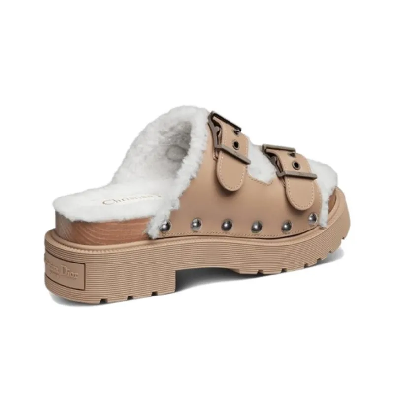 DIOR Diorquake Slide Slippers Women's Light Brown-3