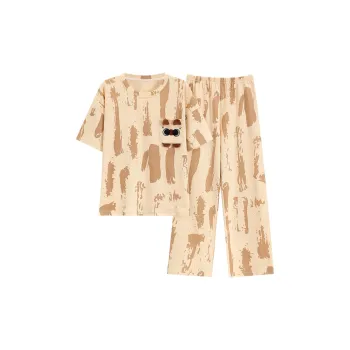 The Story Of The Flower Season Pajama Set Women's Khaki
