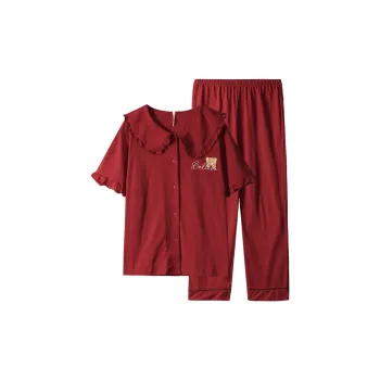 Dorame Pajama Set Women's Burgundy