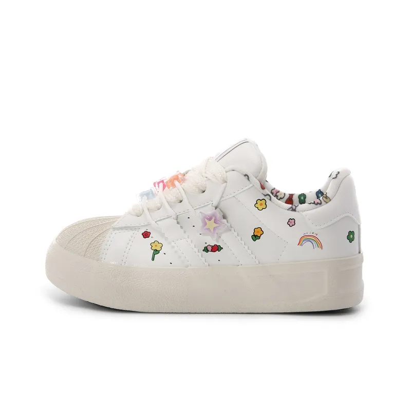 Lovely You Wear resistant And Lightweight Low Top Skateboard Shoes Women's White-0