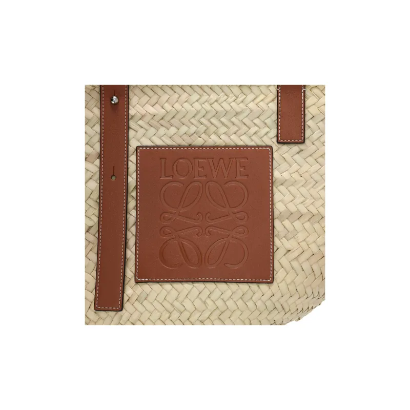 LOEWE Logo Patch Basket Bag-7