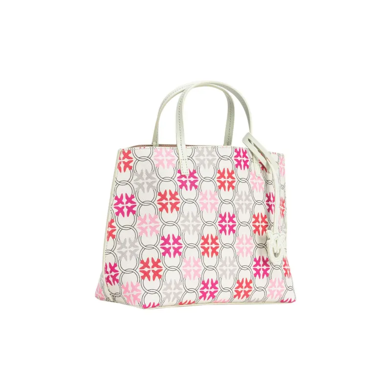 PINKO Cow Leather Tote Bag, Shopping Bag, Handbag Large Size Women's Multicolor-1