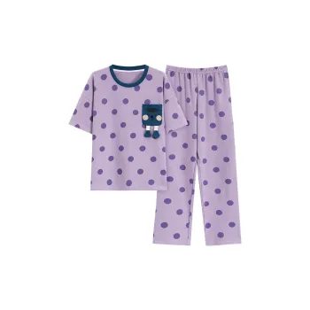 The Story Of The Flower Season Pajama Set Women's Light Purple
