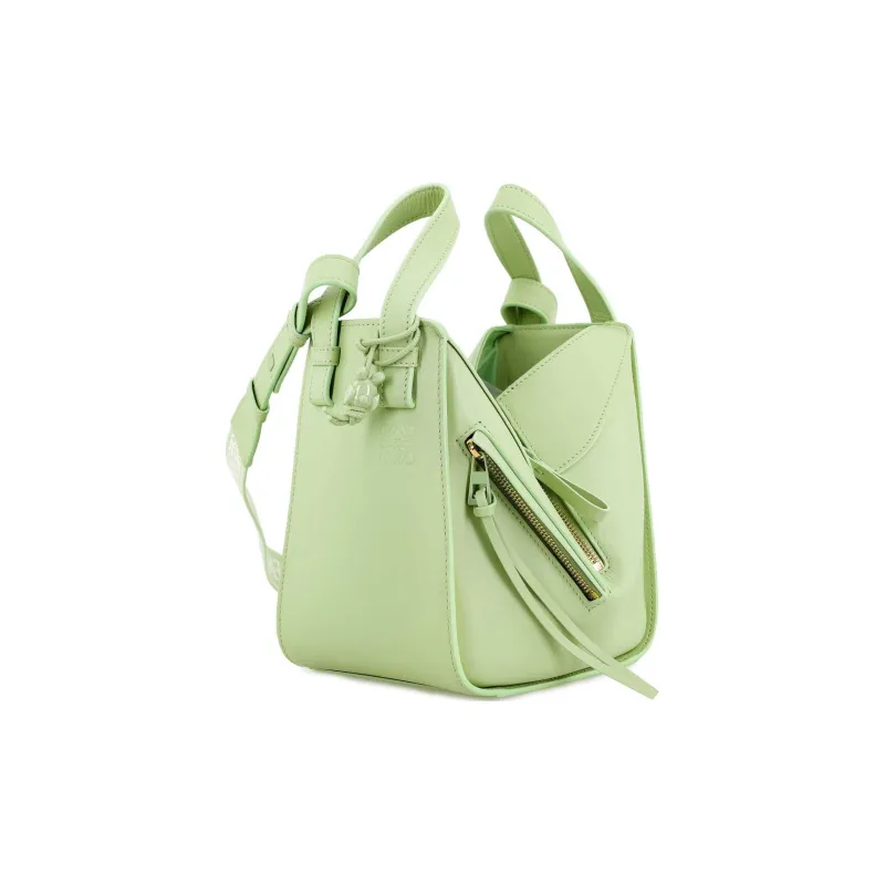 LOEWE Hammock Satin Cow Leather Shoulder Bag, Crossbody Bag, Handbag Regular Women's Okra Glaze Green-1