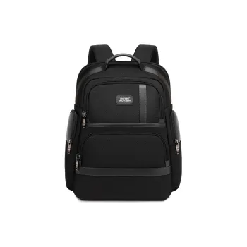 SWISS MILITARY Oxford Backpack Medium Size Unisex Black
