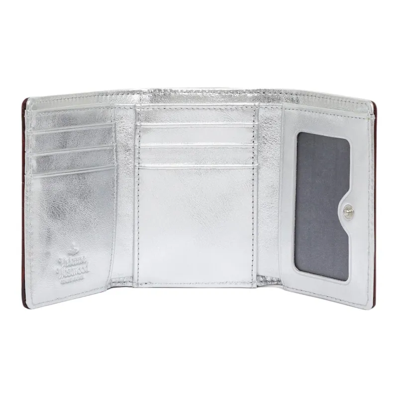 Vivienne Westwood Calfskin Card Holder Wallet Women's Brown-2