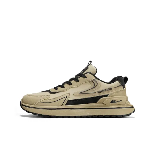 Warrior Cushioning Anti Slip And Wear Resistant Height Increasing Low Top Chunky Sneakers Men's Khaki Black