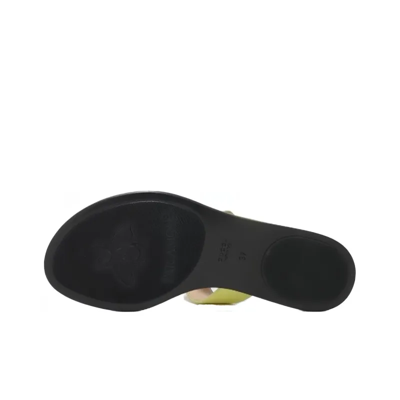 GUCCI Leather Sandals Yellow Women's-4