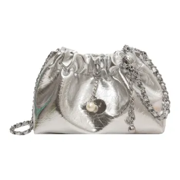 Boniu PU Cloud Bag Crossbody Bag Shoulder Bag Small Size Women's Black/Silver
