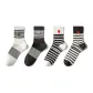 Bamboo Fiber Black and White Stripes-4 Pack
