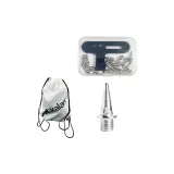 White Backpack+Box Included Steel Long Studs (Set of 18 Pcs+Nail Pullers)