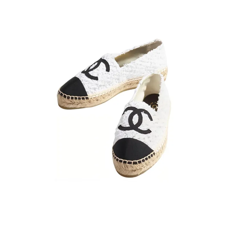 CHANEL Espadrilles Women's White-3