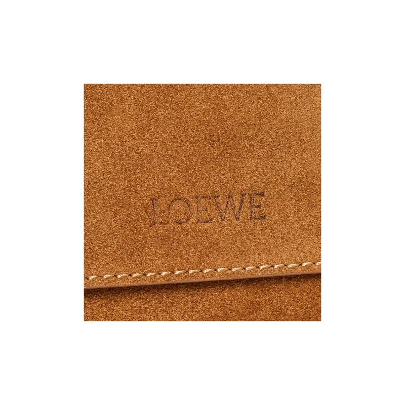 LOEWE Flamenco Suede Cow Leather Shoulder Bag Crossbody Bag Men's Tobacco-5