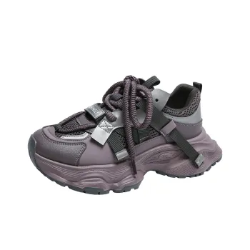 Handsome Running Sheep Cushioned Anti Slip Wear Resistant Waterproof And Breathable Low Top Chunky Sneakers Women's