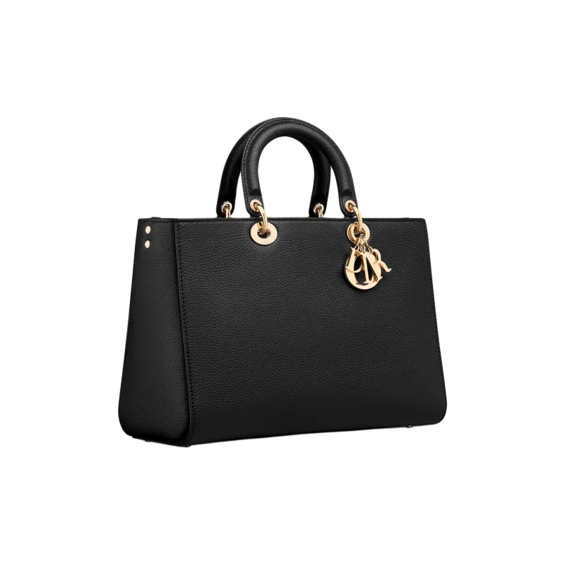 DIOR Grain Cow Leather Shoulder Bag, Crossbody Bag, Handbag Tubas Women's Black-2