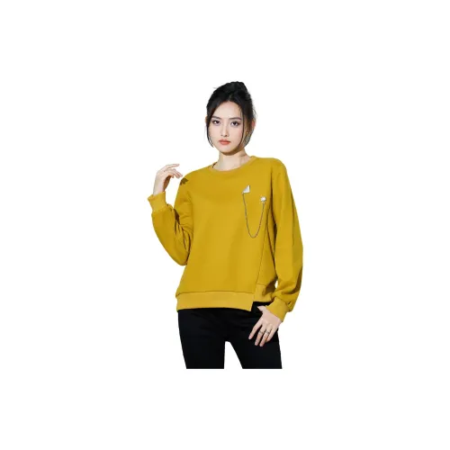 SMEN Sweatshirts Women's Yellow