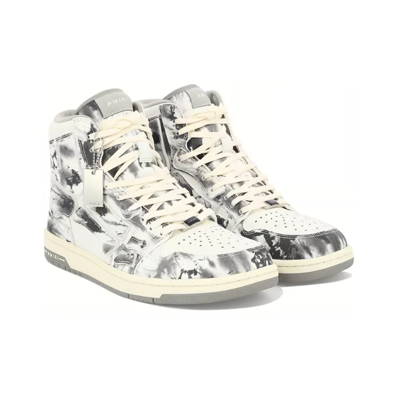 AMIRI High Top Stylish Skateboarding Shoes Men's Black White-2