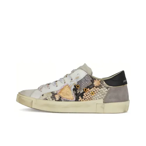 PHILIPPE MODEL Stylish Skateboarding Shoes Women's White Gray