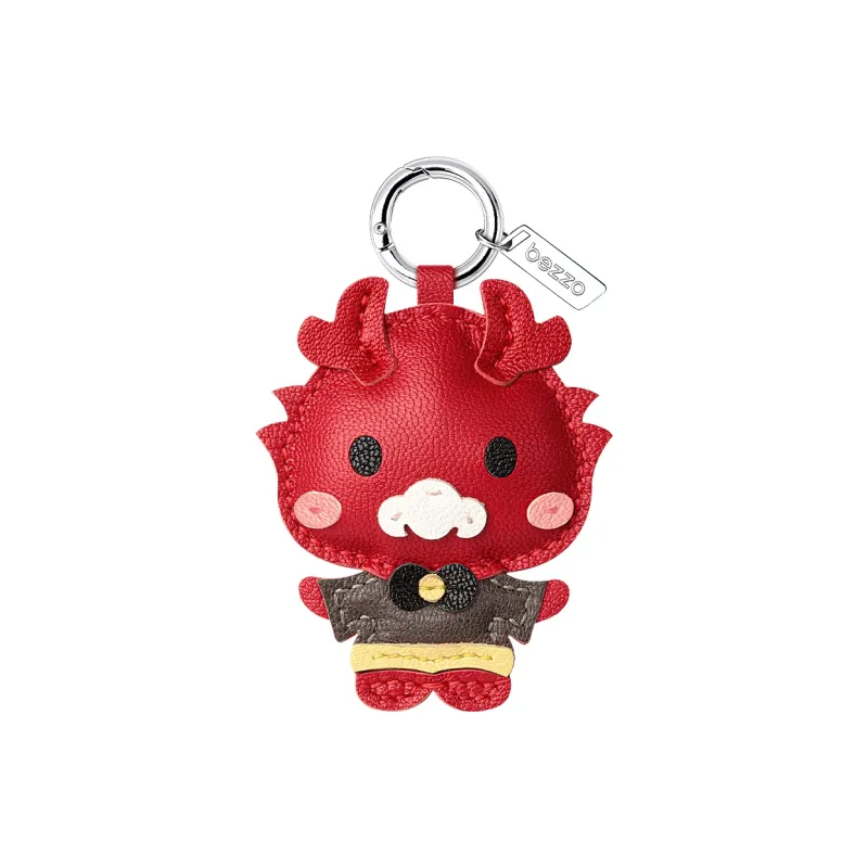 Bezzo Handmade Genuine Sheepskin Keychains Unisex Lucky Red-8