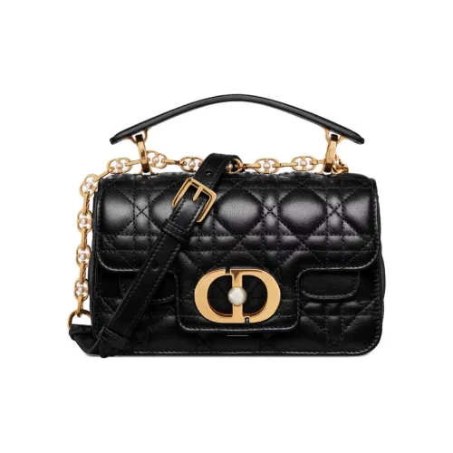 DIOR Wicker Pattern Cow Leather Shoulder Bag, Crossbody Bag, Handbag Mini Women's Black