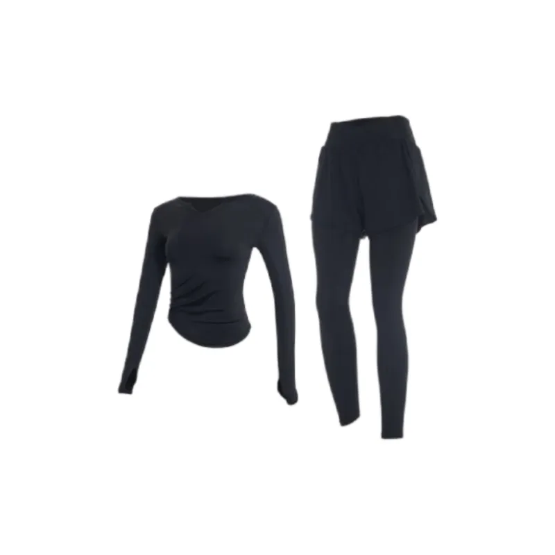 SINGLELADY Yoga Sets Polyester Pilates Training Quick-Dry Workout Clothing-16