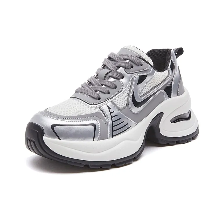 Roubini Low Top Chunky Sneakers Women's Silver-2