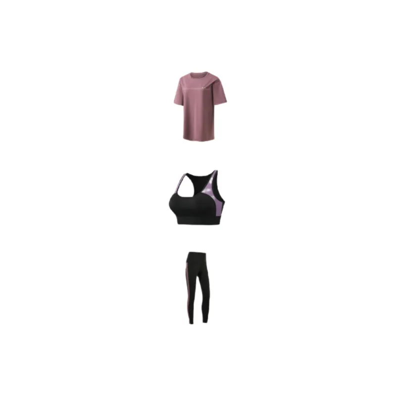 SINGLELADY Yoga Sets Polyester Pilates Training Quick-Dry Workout Clothing-4