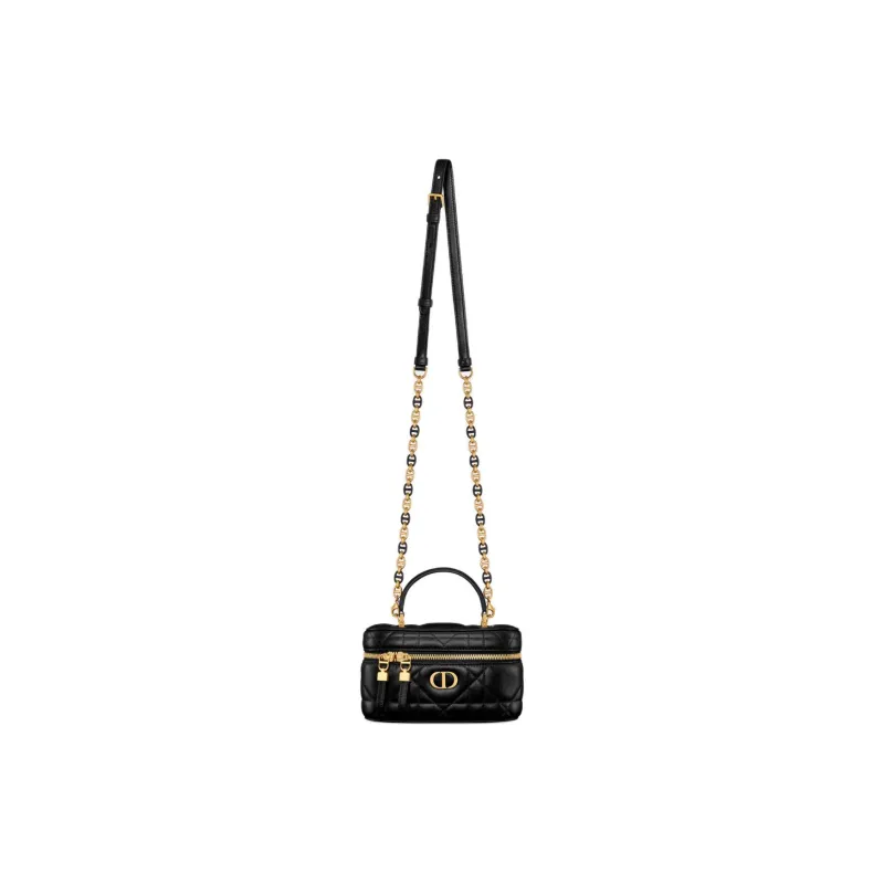 DIOR 30 MontaigneCaro Sheepskin Shoulder Bag, Crossbody Bag, Handbag Mini Unisex Black-1