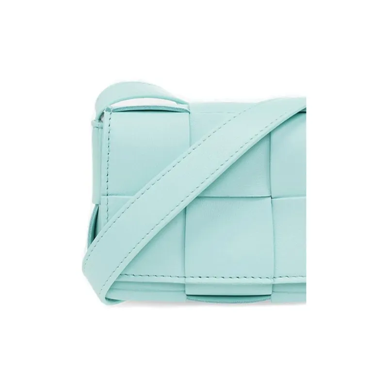 Bottega Veneta CASSETTE Lambskin Tofu Bag Shoulder Bag Crossbody Bag Mini Women's Blue-3