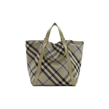 Burberry Polyester With Cotton Tote Bag Shopping Bag Handbag Men's Moss Green