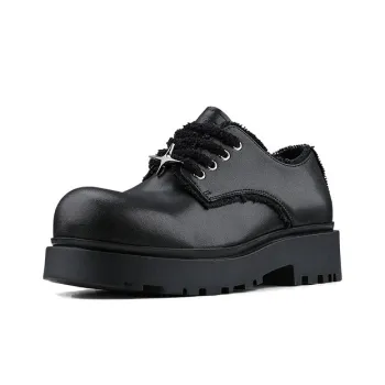 HANQIAORIJI Fissionseries Cleanfit Star Derby Shoes Casual Shoes Men's Black