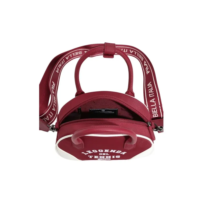 FILA Fabric Shoulder Bag, Crossbody Bag, Handbag Regular Women's Vivid Dark Red-3