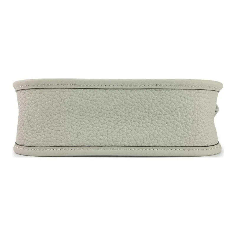 HERMES Evelyne Clemence Leather Ivorie Shoulder Bag Crossbody Bag Mini Women's Ice Crystal Gray-6