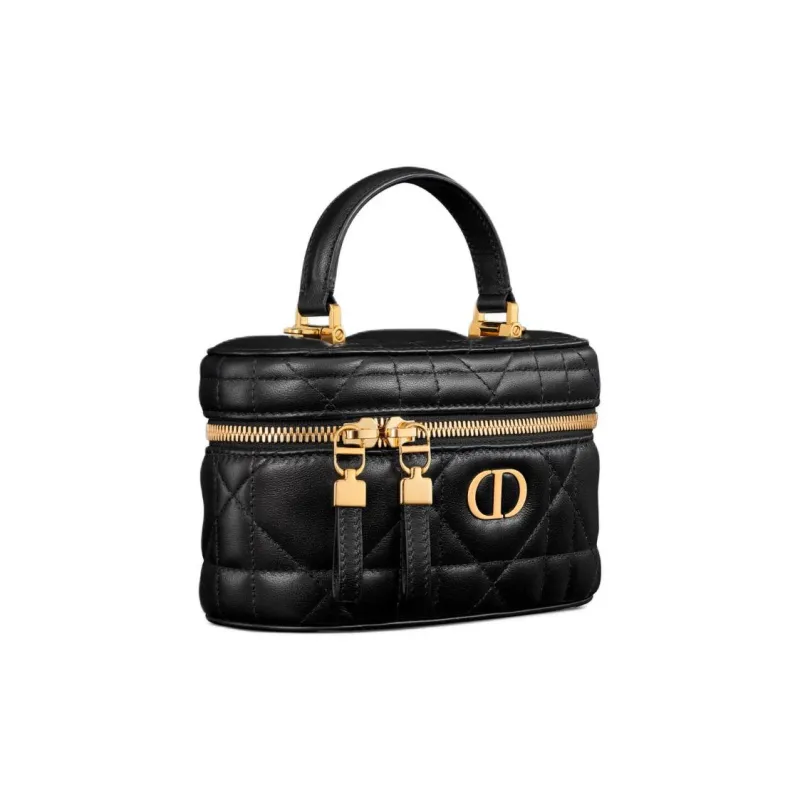 DIOR 30 MontaigneCaro Sheepskin Shoulder Bag, Crossbody Bag, Handbag Mini Unisex Black-2