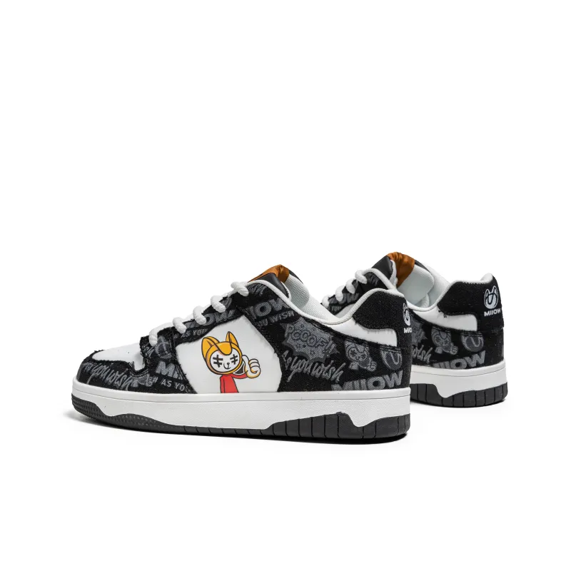 MIIOW Trend Party Series Coverage Anti-Slip Wear-Resistant Lightweight Breathable Low-Top Skateboard Shoes Unisex-10