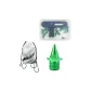 White Backpack+Box Included Green Carbon Tip Nails (Set of 18 Pcs+Nail Pullers)