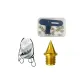 White Backpack+Box Included Gold Carbon Tip Nails (Set of 18 Pcs+Nail Pullers)