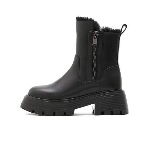 Staccato Snow Boots Women's Black Morocco Leather