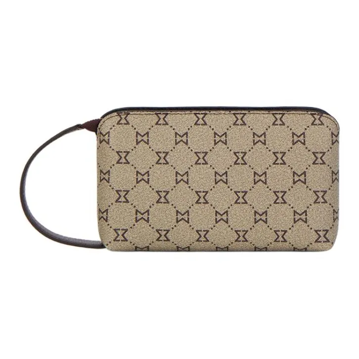 MashaLanti PVC Clutch Small Size Women's Dark Brown & Apricot/Light Coffee-3