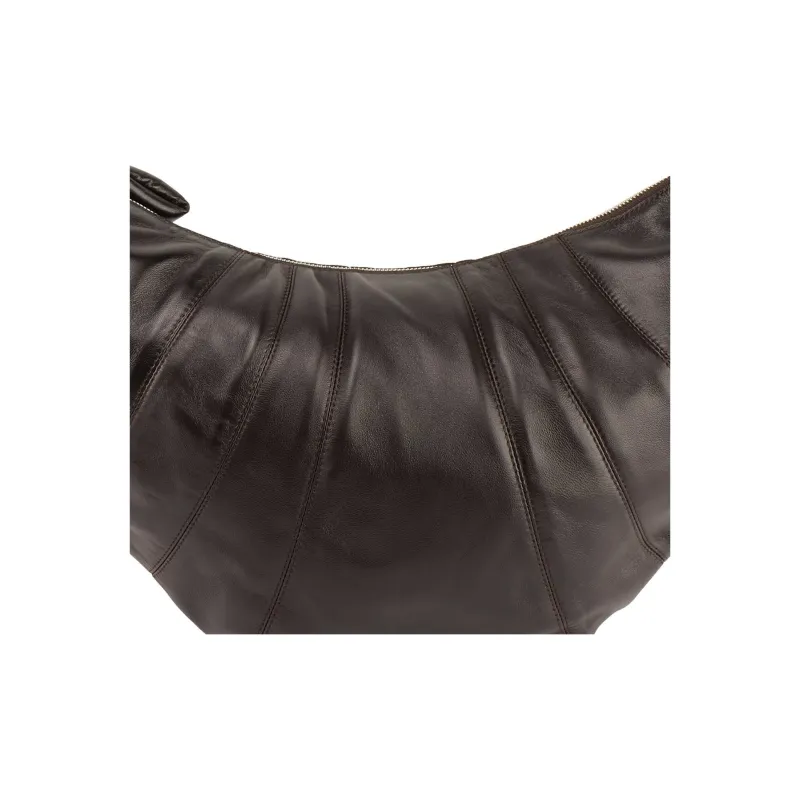 Lemaire Croissant Series Sheepskin Croissant Bag Goat Horn Bag Slogan Bag Handbag Shoulder Bag Large Size Unisex Coffee-8