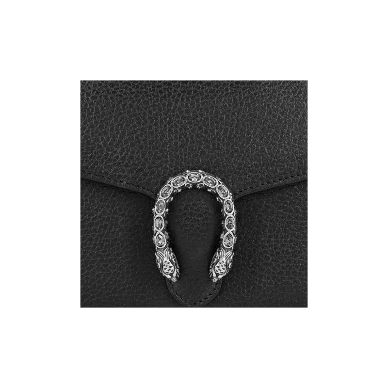 GUCCI Dionysus Leather Wallet Crossbody Bag Shoulder Bag Women's Black-7
