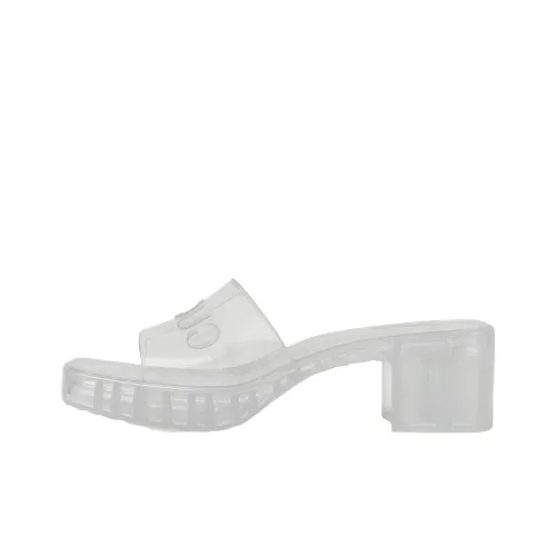 GUCCI 60mm Slide Sandal Clear Rubber