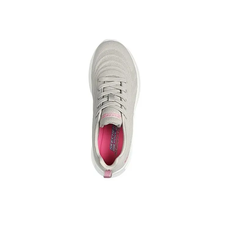Skechers Bobs Abrasion Resistant Breathable Low Top Running Shoes Women's Gray-2