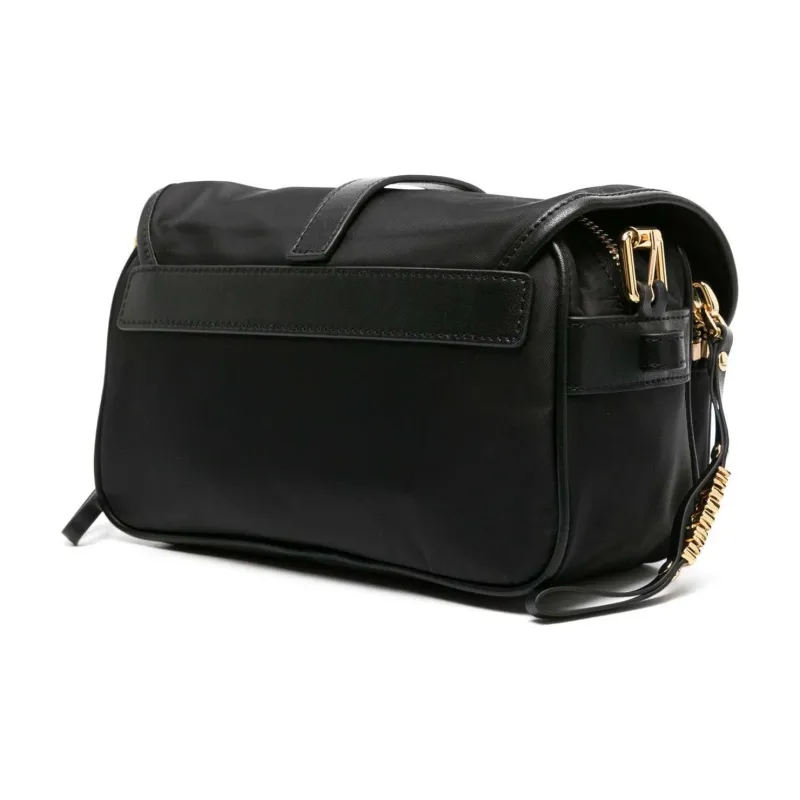 MOSCHINO Cotton And Polyurethane Messenger Bag Shoulder Bag Crossbody Bag Women's Black-1