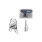 White Backpack+Box Included Steel Long Stud (Set of 34 Pcs+Nail Pullers)
