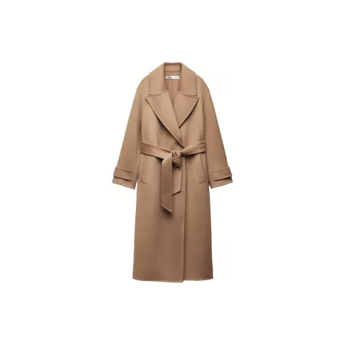 ZARA Coats Women's Brown