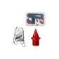 White Backpack+Box Included Red Carbon Tip Nails (Set of 18 Pcs+Nail Pullers)